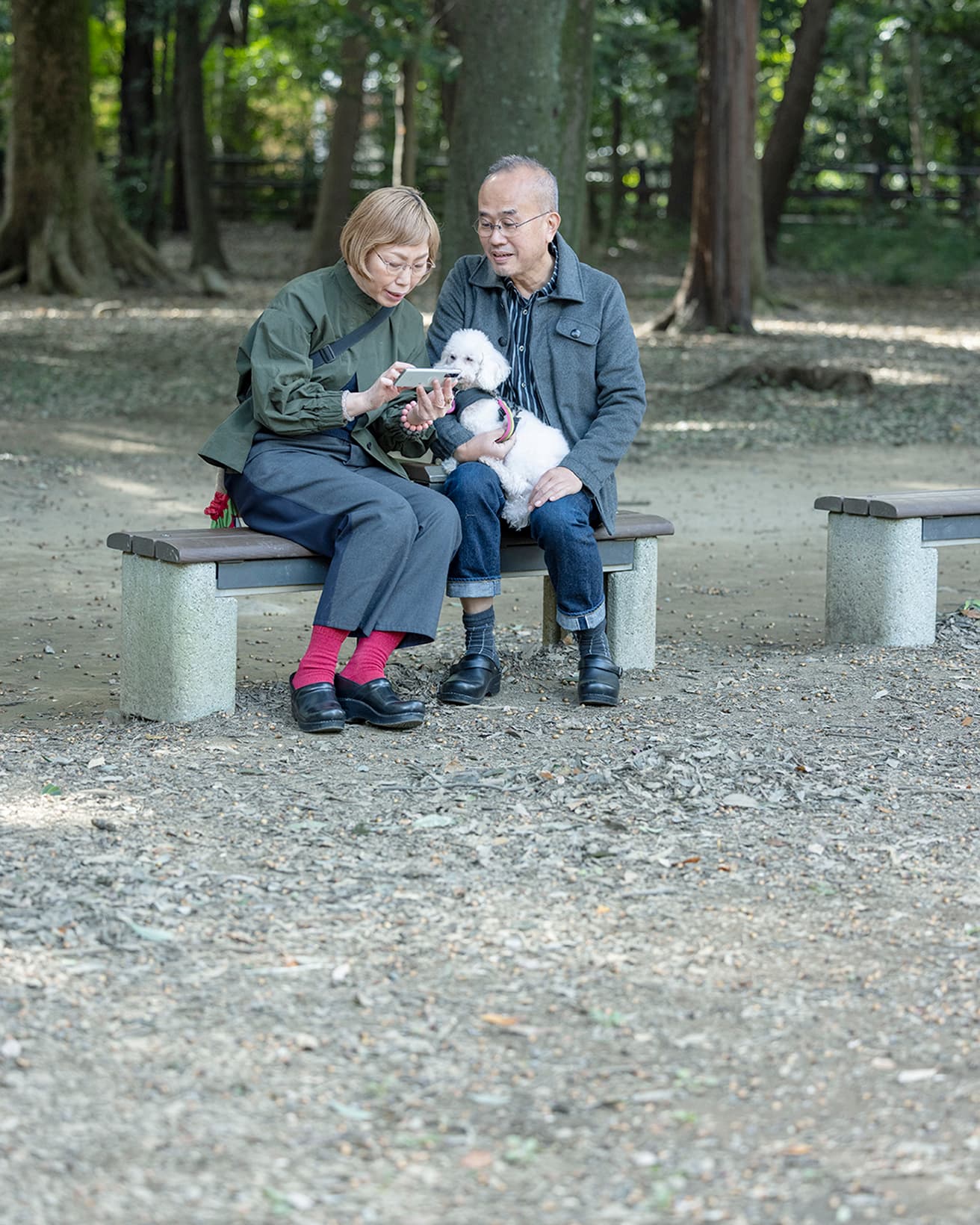 イチゴと公園を散歩中、ふと家にいるマロンの様子が気になりスマートフォンで《リング インドアカム》の映像を確認。