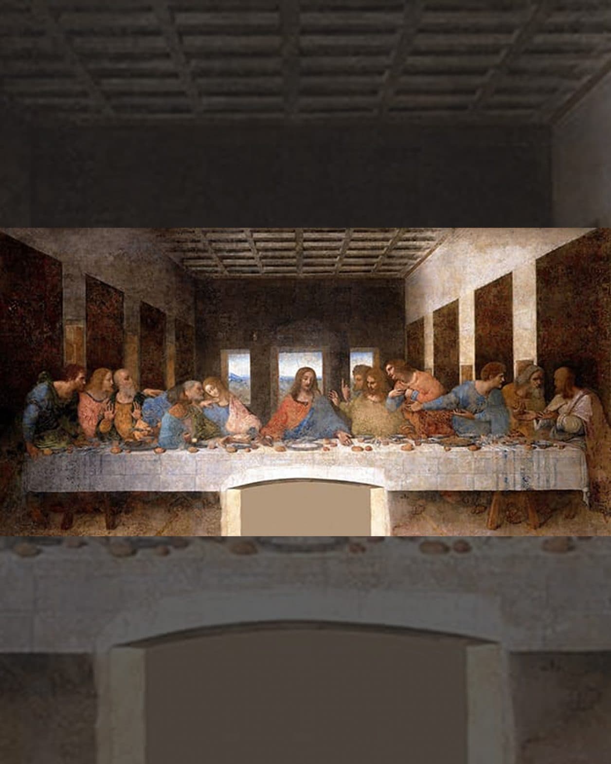 《最後の晩餐》は現存するレオナルド・ダ・ヴィンチ作品の中でも最大の壁画。これはどこに描かれたもの？