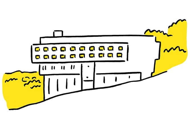 泊まれるル・コルビュジエ建築、〈ラ・トゥーレットの修道院〉。