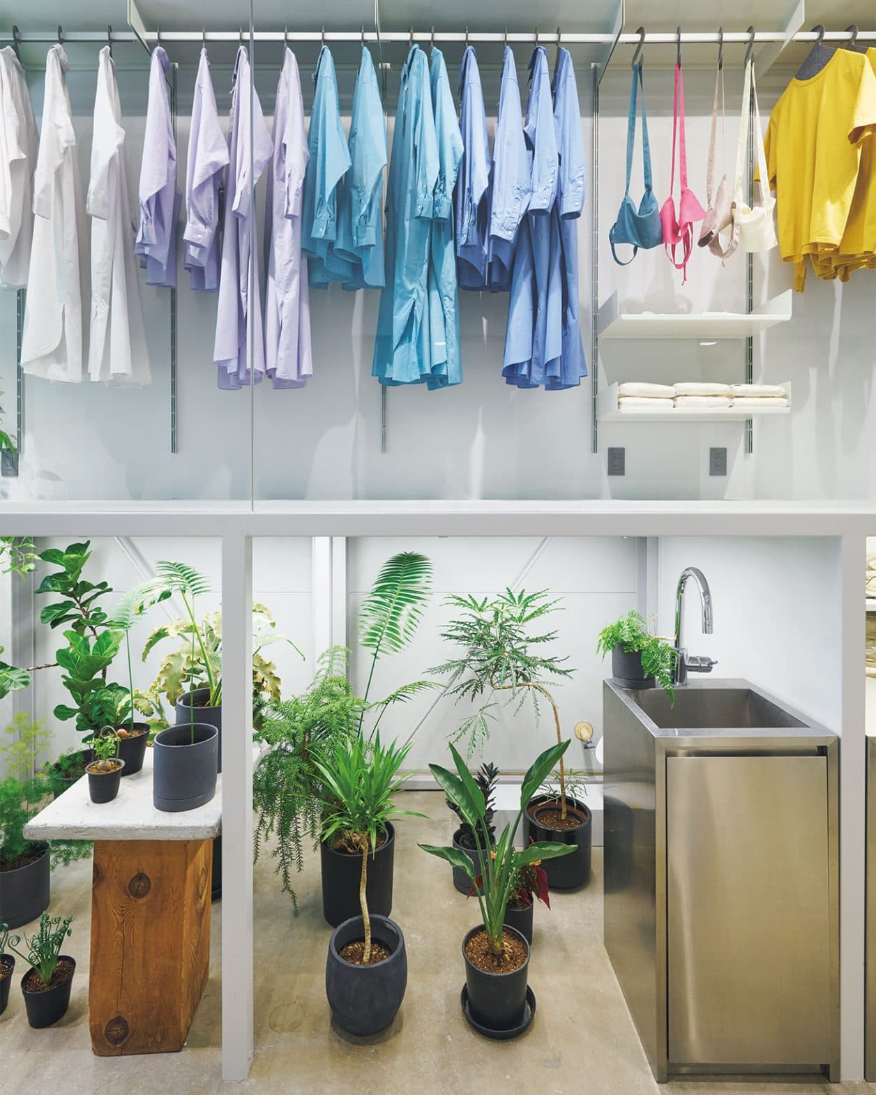 東京・富ヶ谷にできた〈Graphpaper〉の新店は、植物と服が一つの空間に。