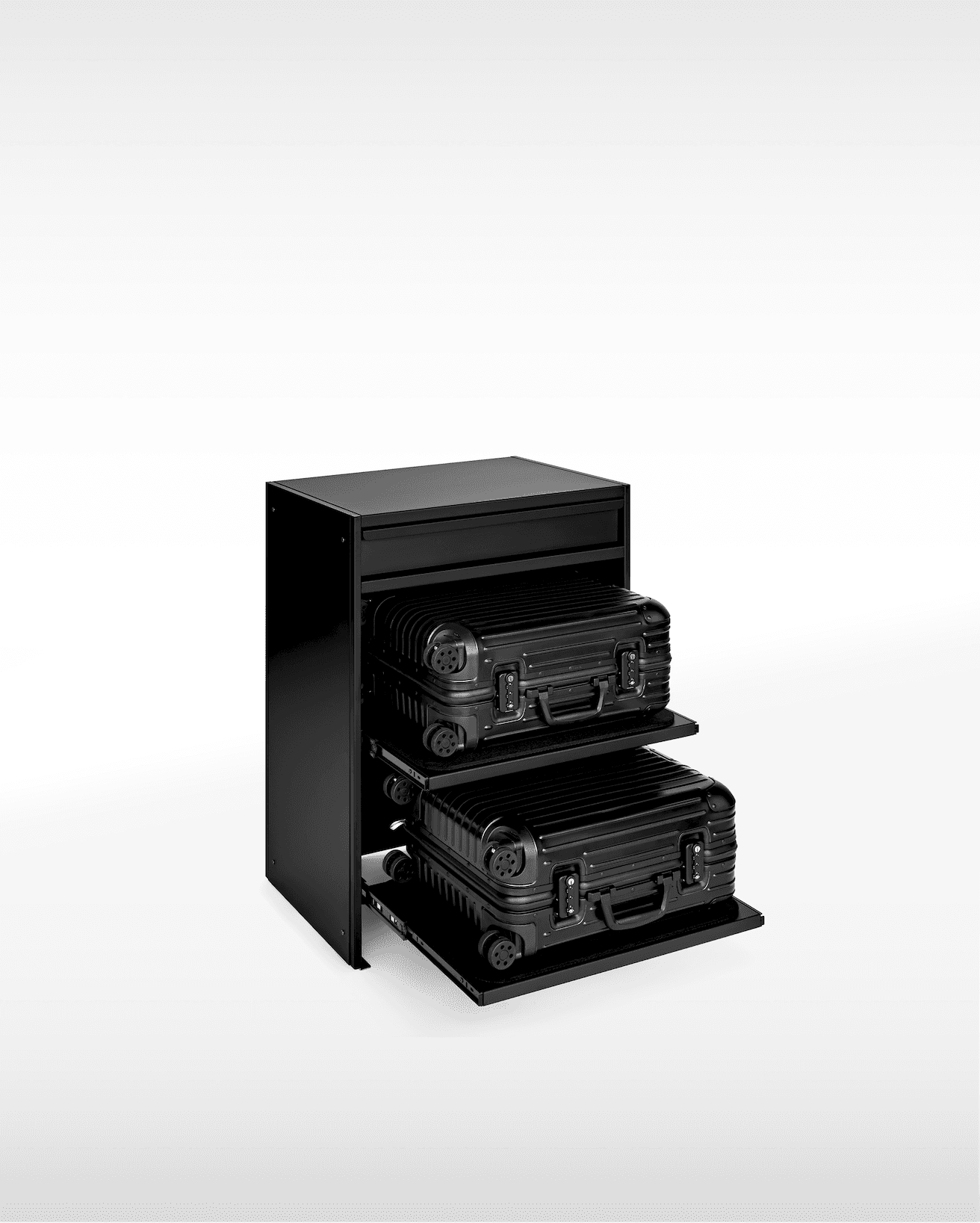 引き出し付きの「RIMOWA Lehni Drawer」。こちらはブラック。