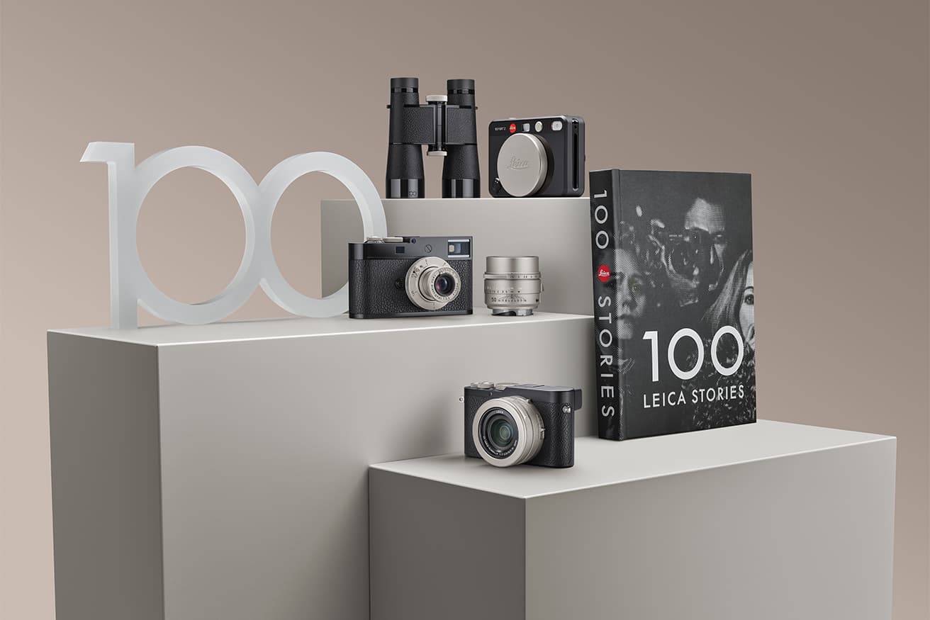 《ライカI》 100周年特別限定モデル《100 YEARS OF LEICA》の製品ラインアップ。他にライカの1世紀に渡る軌跡を100篇の物語に収めた写真集も登場。