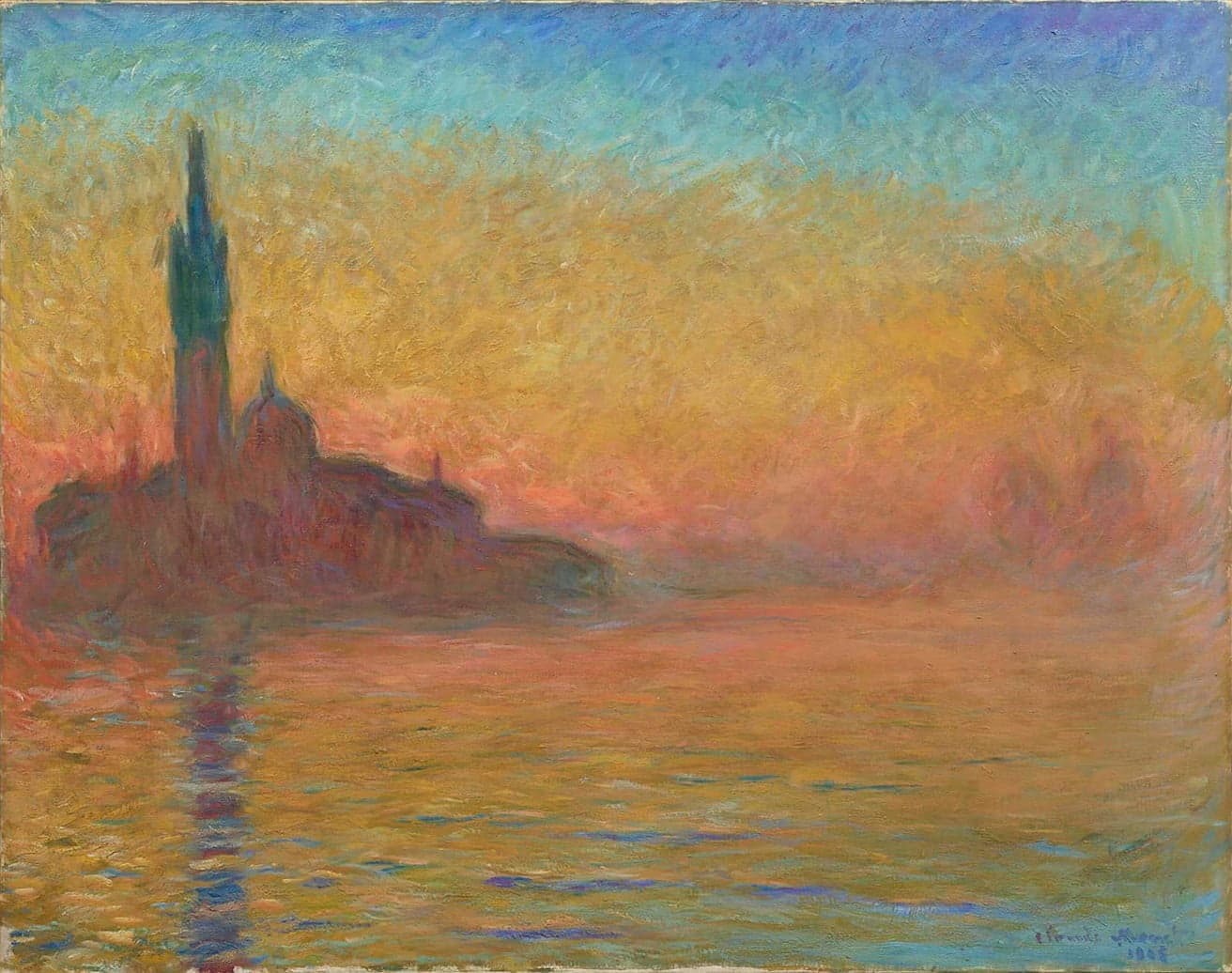 クロード・モネ《黄昏、ヴェネツィア》1908年頃　油彩・カンヴァス　石橋財団アーティゾン美術館蔵