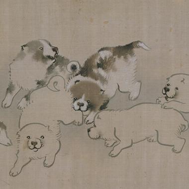 ふわふわの子犬が遊ぶ芦雪の絵巻｜ニッポンのお宝、お蔵出し
