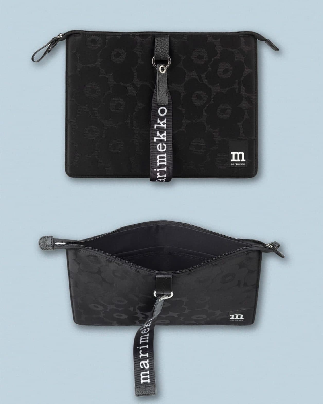 〈マリメッコ〉の歴史あるUnikko柄をジャガード織りで表現したラップトップスリーブ。